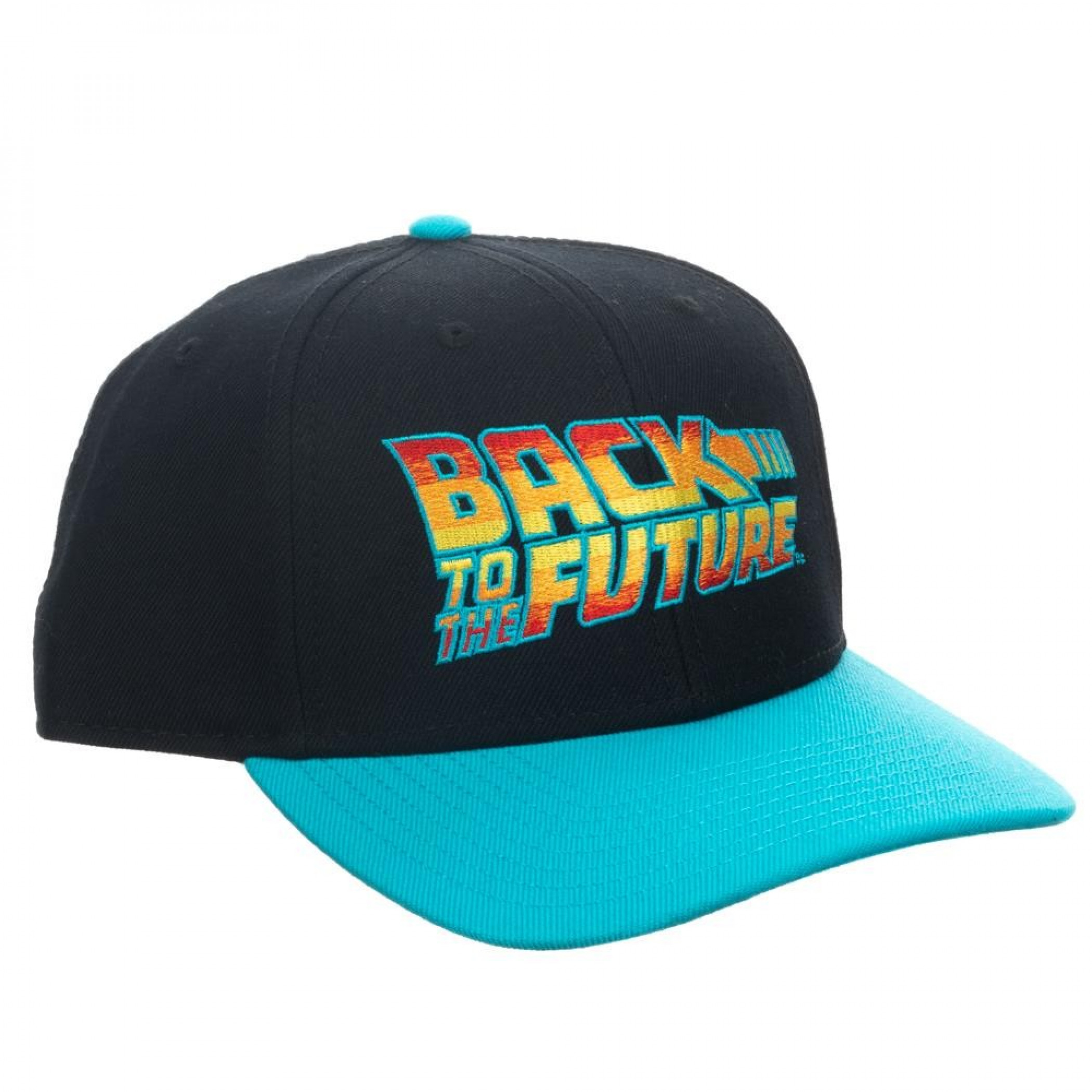 Back to the Future Embroidered Flat Bill Snapback Hat